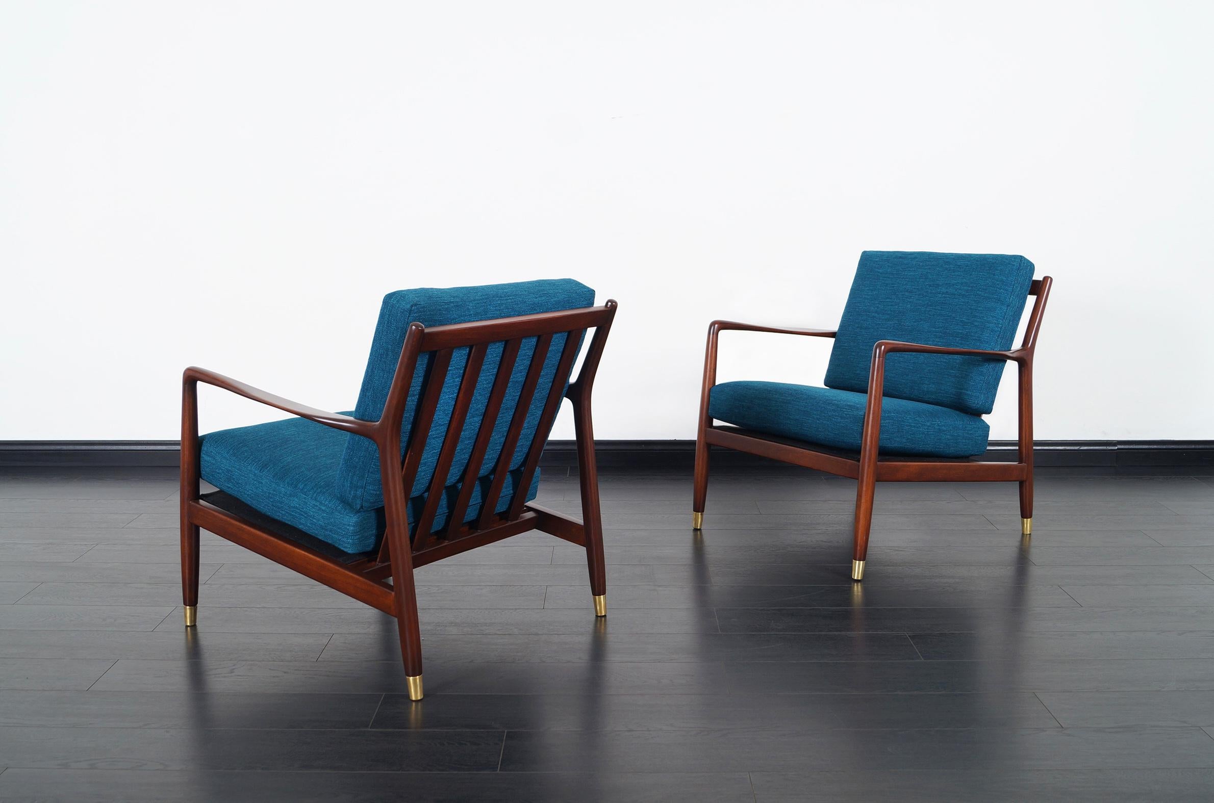 Pair of vintage lounge chairs designed by Folke Ohlsson for DUX.