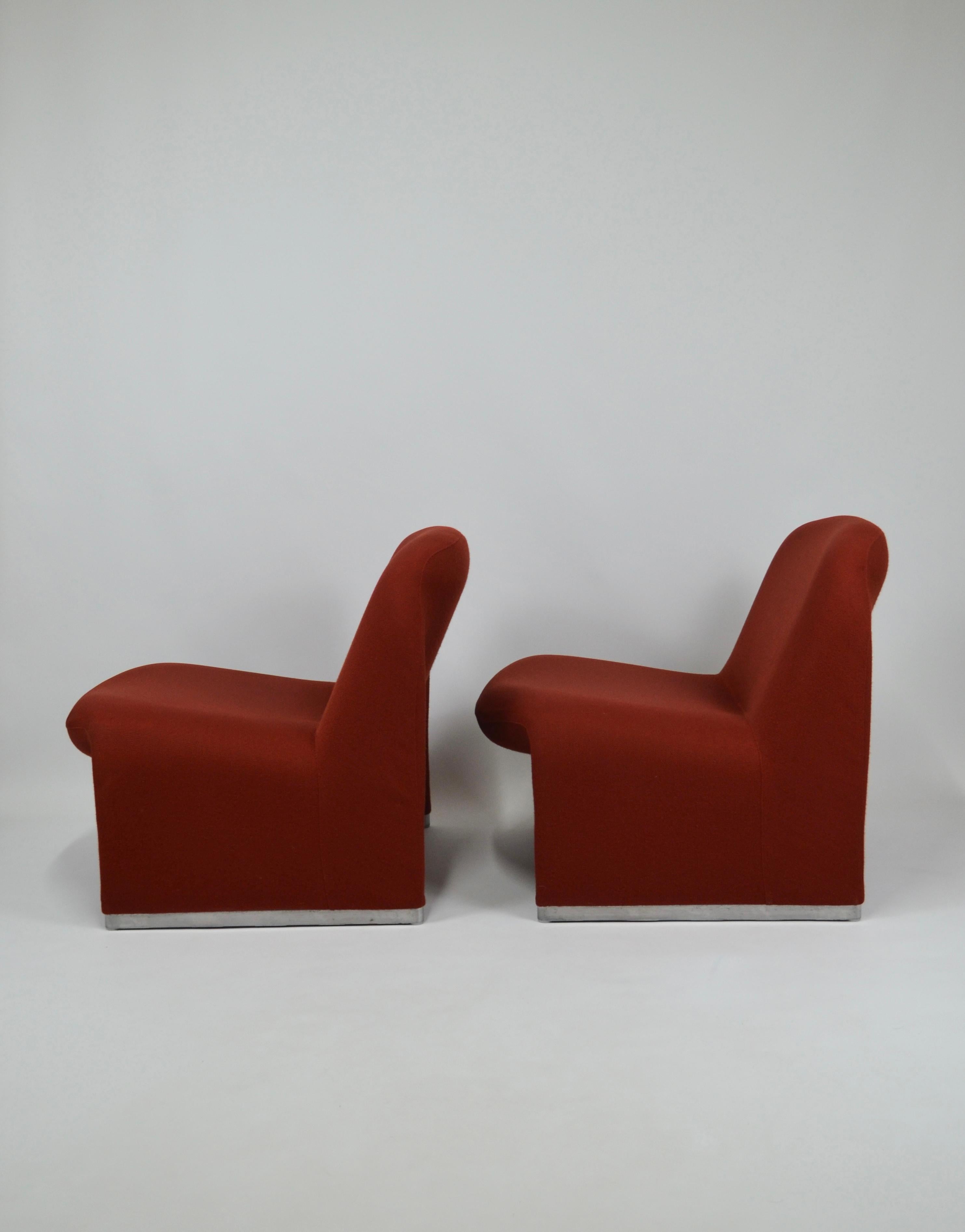 Vintage Lounge Chairs by Giancarlo Piretti for Anonima Castelli, 1970s, Set of 2 For Sale 8