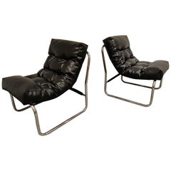 Vintage Lounge Chairs von Gillis Lundgren für Ikea:: Satz mit zwei Stühlen:: 1970er Jahre