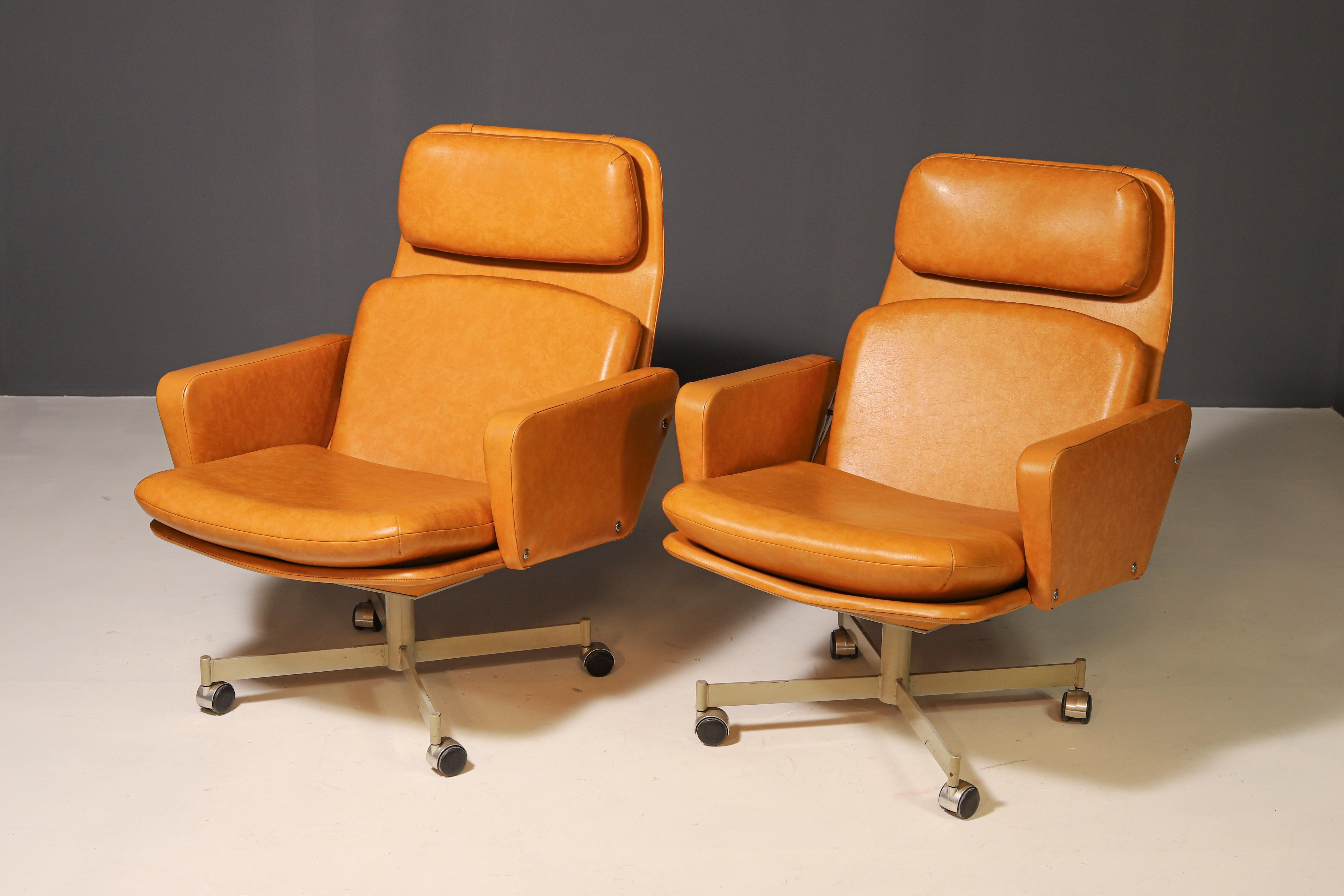 Art Deco Vintage Lounge Chairs by Kovona  Czechoslovakia, 1970s For Sale
