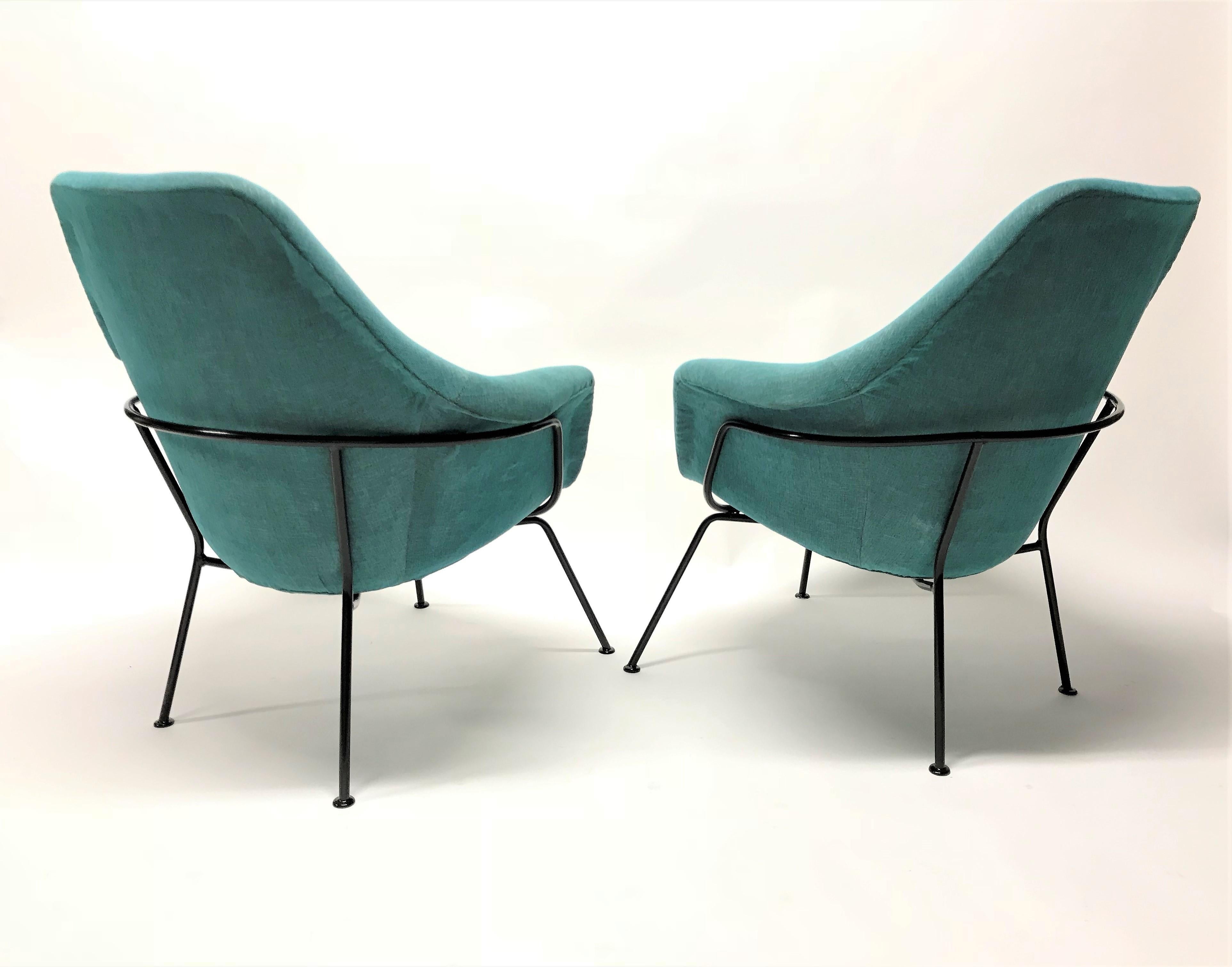 Mid-Century Modern Vintage Lounge Chairs by Miroslav Navratil, Set of Two, 1950s