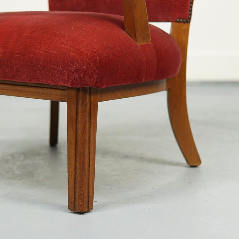 Vintage Lounge Chairs with Oak Frames, 1950s, Set of 2 im Angebot 4