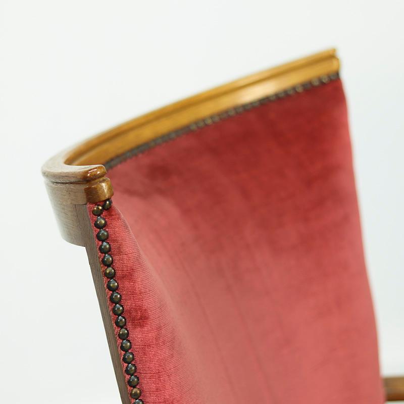 Vintage Lounge Chairs with Oak Frames, 1950s, Set of 2 (Eichenholz) im Angebot