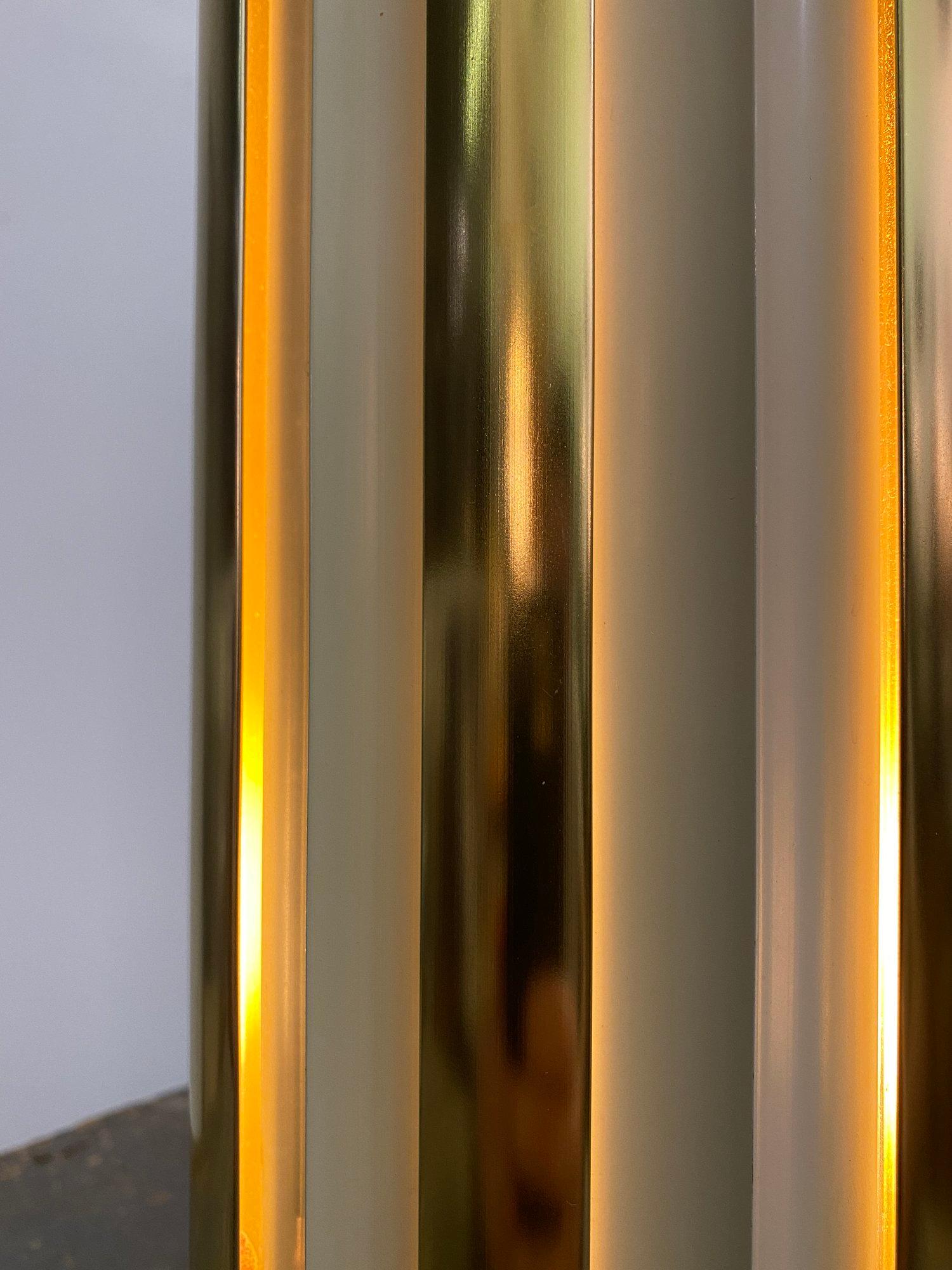 Lampe vintage en métal bouclé attribuée à Gerald Thurston pour Lightolier, années 1960 en vente 3