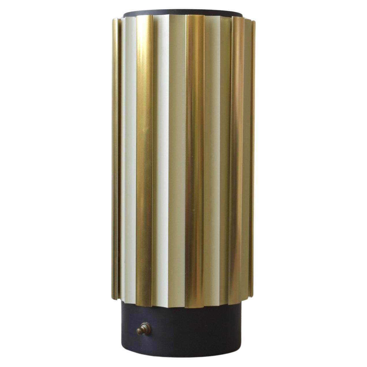 Vintage Louvered Metal Lamp Attributed to Gerald Thurston for Lightolier, 1960s