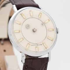 Vintage Louvic Deluxe Mystery Dial Stainless Steel Watch, 1960s