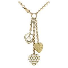 Vintage Love Heart Charm Necklace