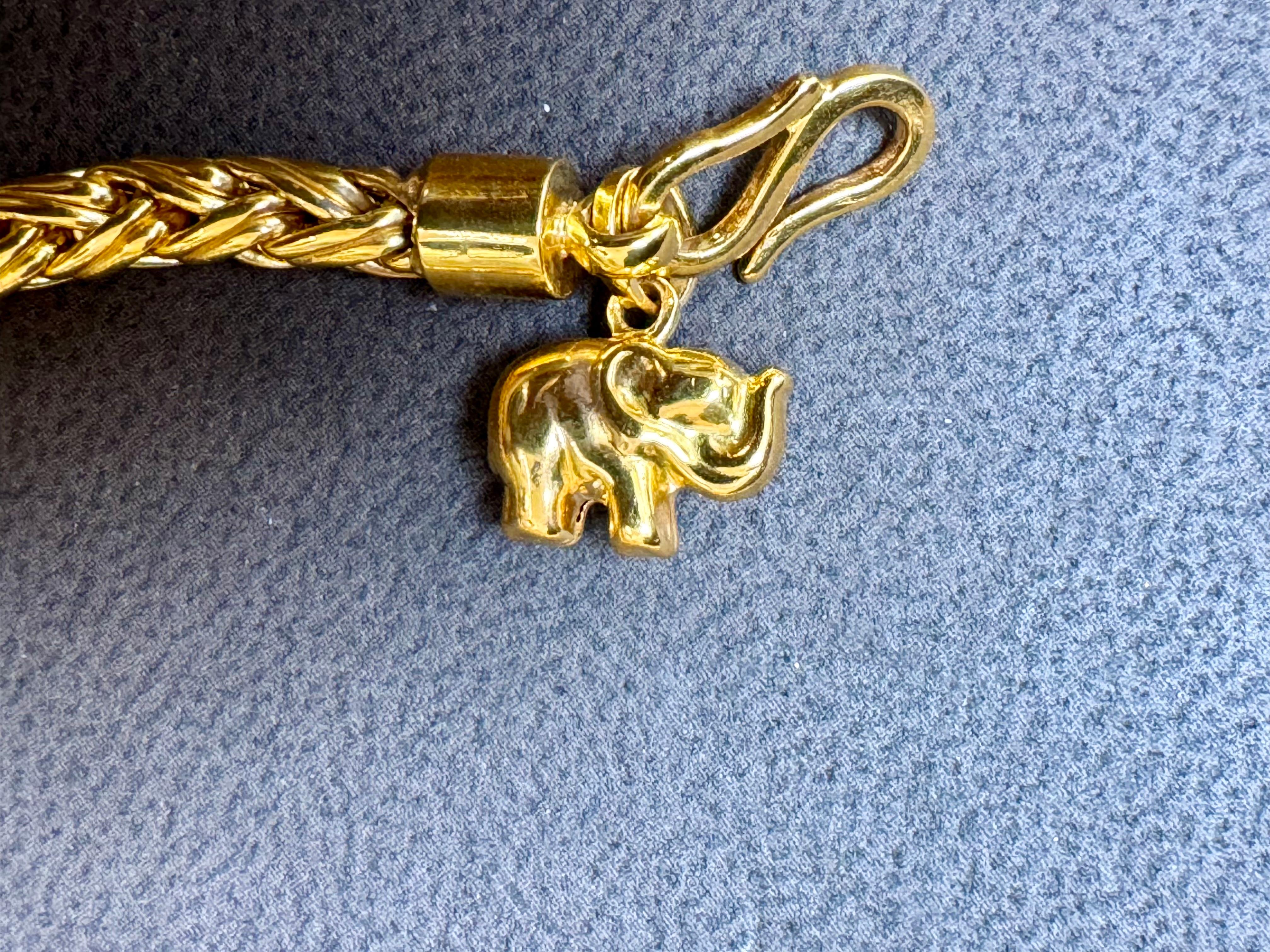 Women's or Men's Vintage Love Nest Yellow Gold  Woven Bracelet in 18 Kt Yellow Gold For Sale