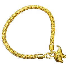 Vintage Love Nest or jaune  Bracelet tissé en or jaune 18 carats