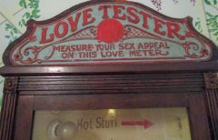 Vintage Love Tester Penny Arcade Game Measure Your Sex Appeal on This Love Meter