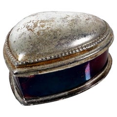Vintage Love Tiny Heart Silver Jewelry Box Hinged