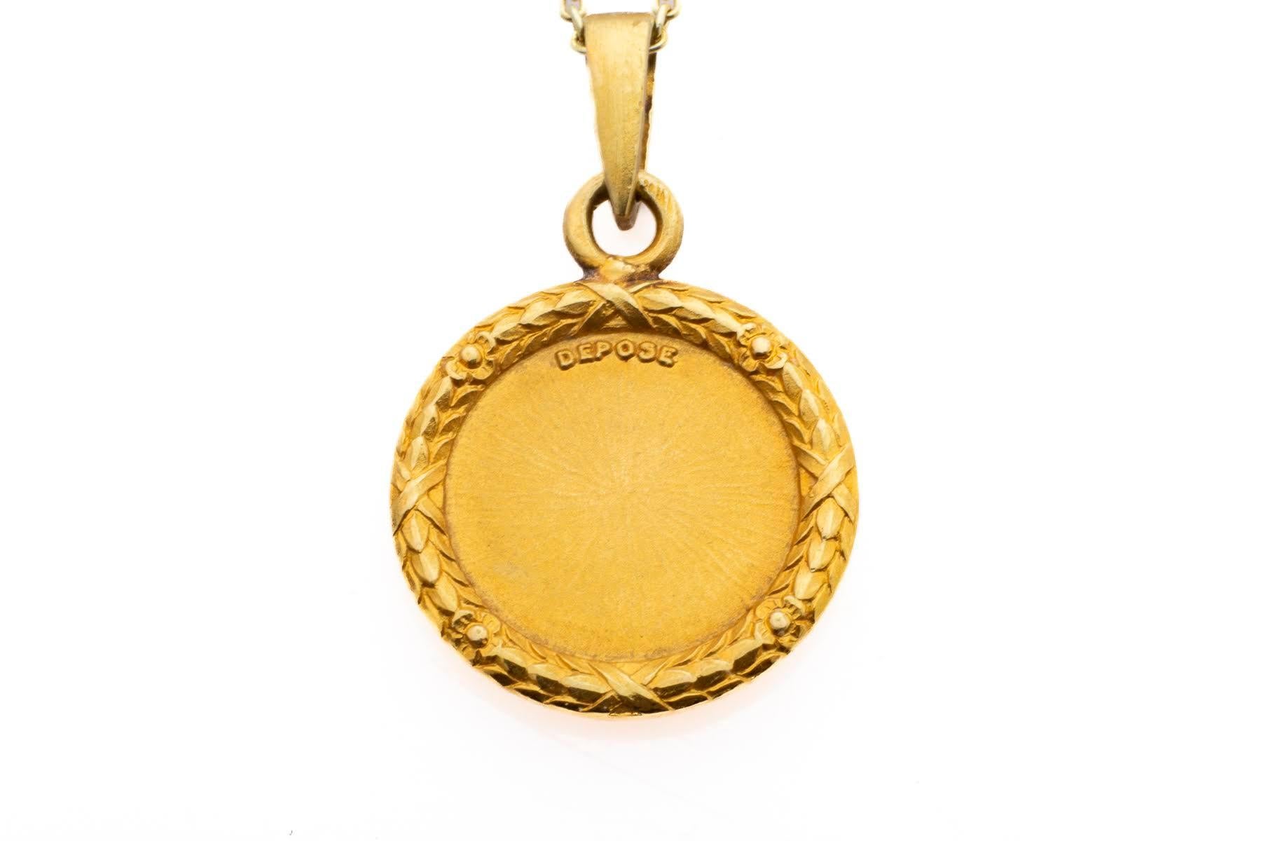 Modern Vintage Love Token by Augis in 18kt Gold For Sale