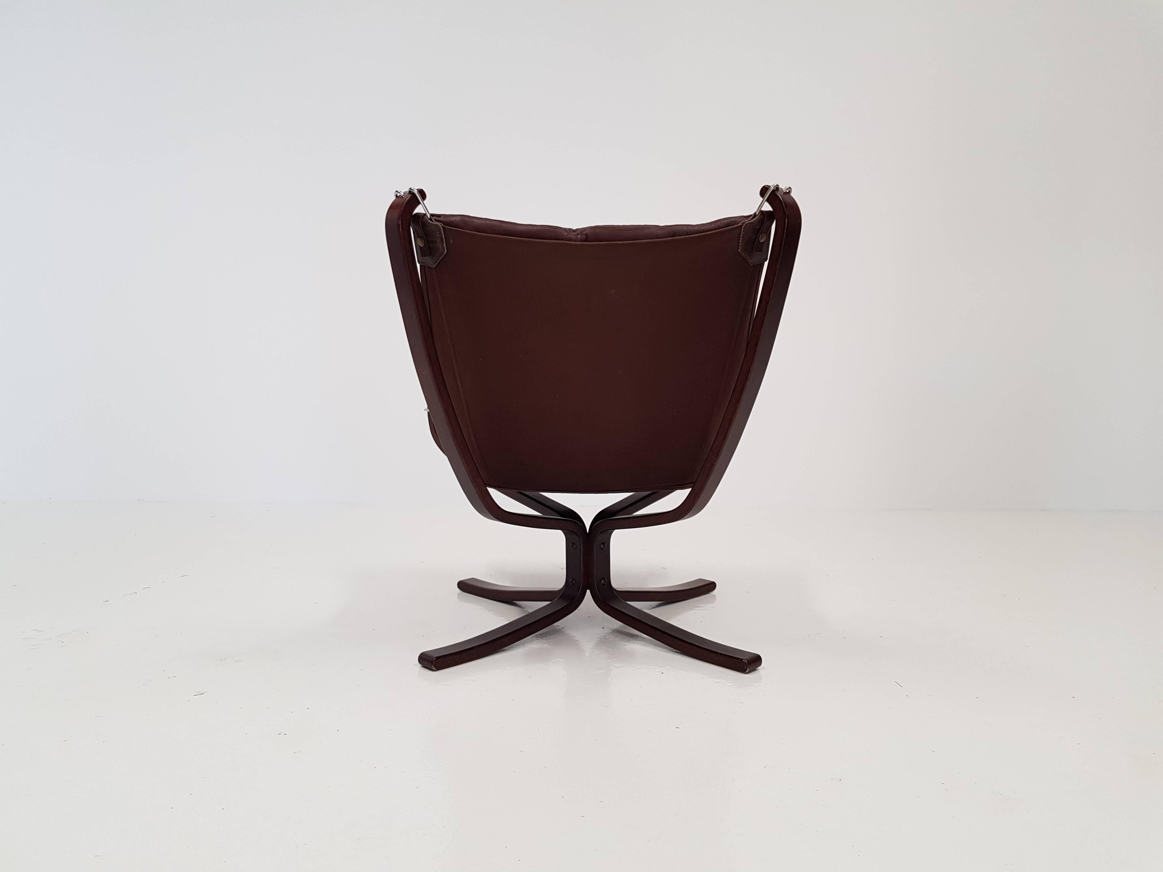 Beech Vintage Low-Backed X-Framed Sigurd Ressell Designed Falcon Chair, 1970s