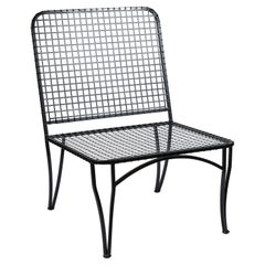 Vintage Low Iron Chair w/ Grid Pattern