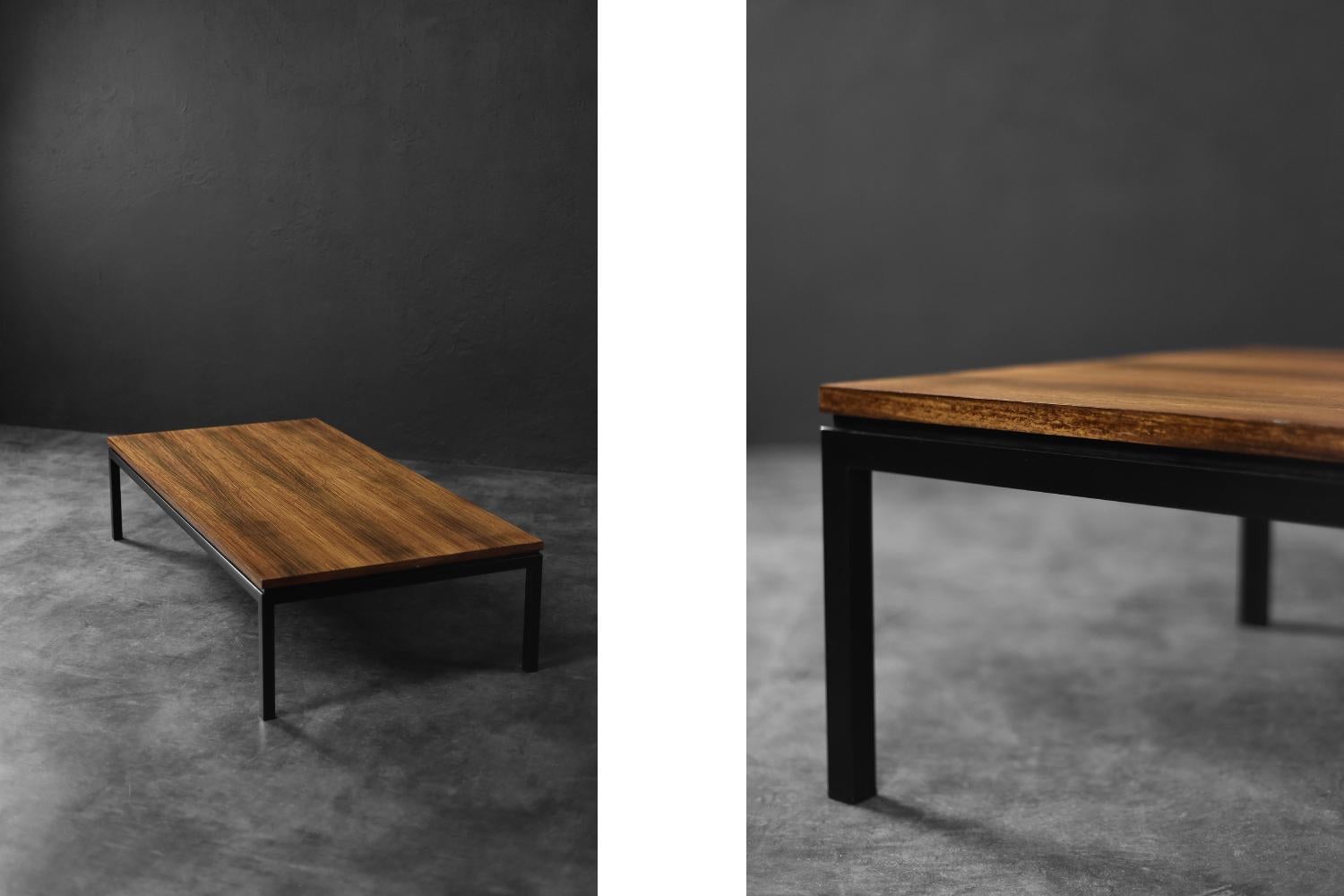 Table basse vintage en teck moderne du milieu du siècle, Danemark, années 1960 Bon état - En vente à Warszawa, Mazowieckie