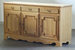 Vintage Low Sideboard Cabinet, Denmark 1960s Mid-century Modern, Kjærnulf Style