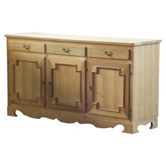 Vintage Low Sideboard Cabinet, Denmark 1960s Mid-century Modern, Kjærnulf Style