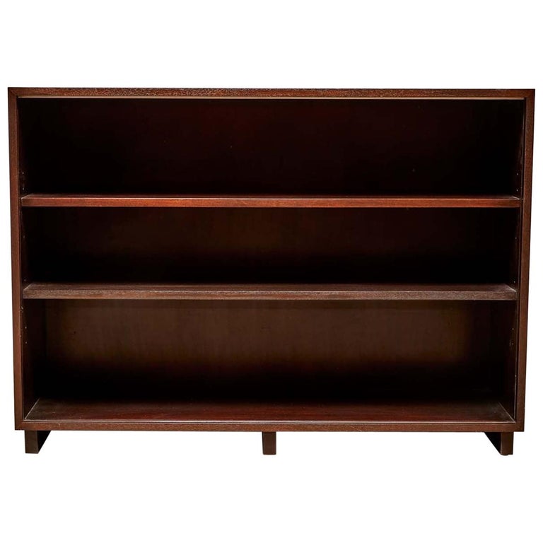 Vintage Low Walnut Bookcase by Dunbar at 1stDibs