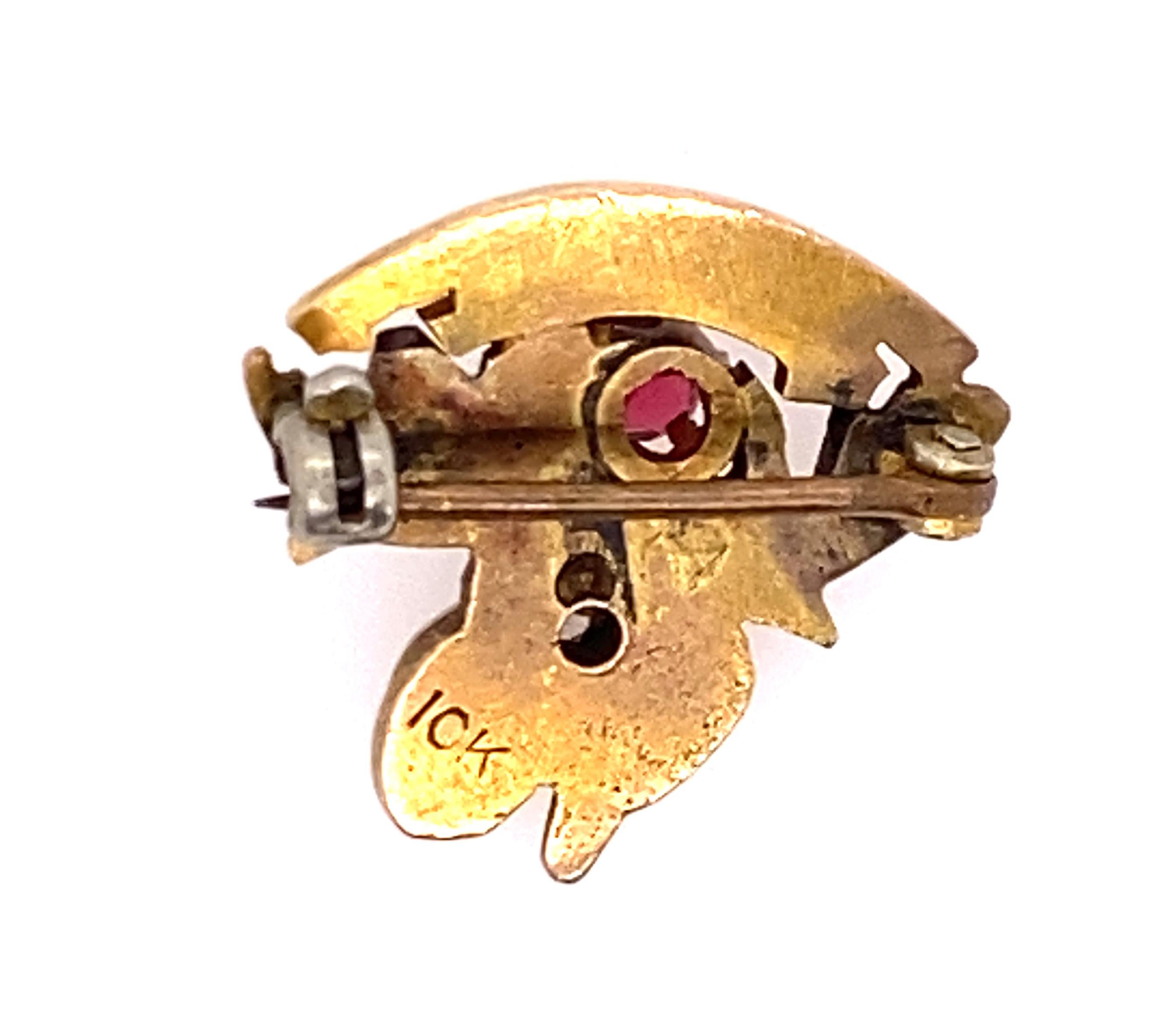 womens vintage ruby pins brooches