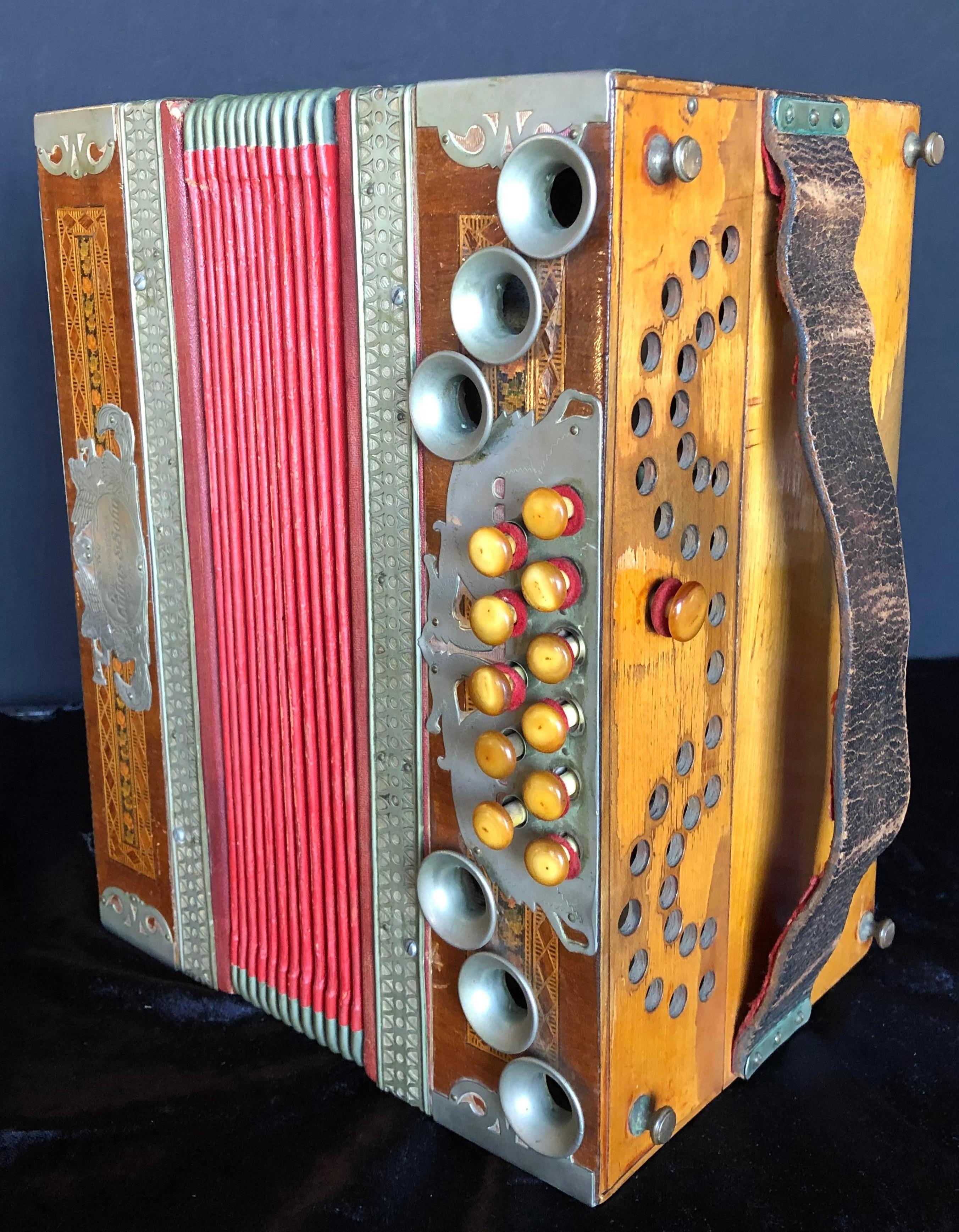 Wood Vintage Lubas & Sohn Harmonika, Pre 1918