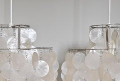 Vintage Lüber Switzerland Verner Panton Fun2 DM Shell Pendant Lamp