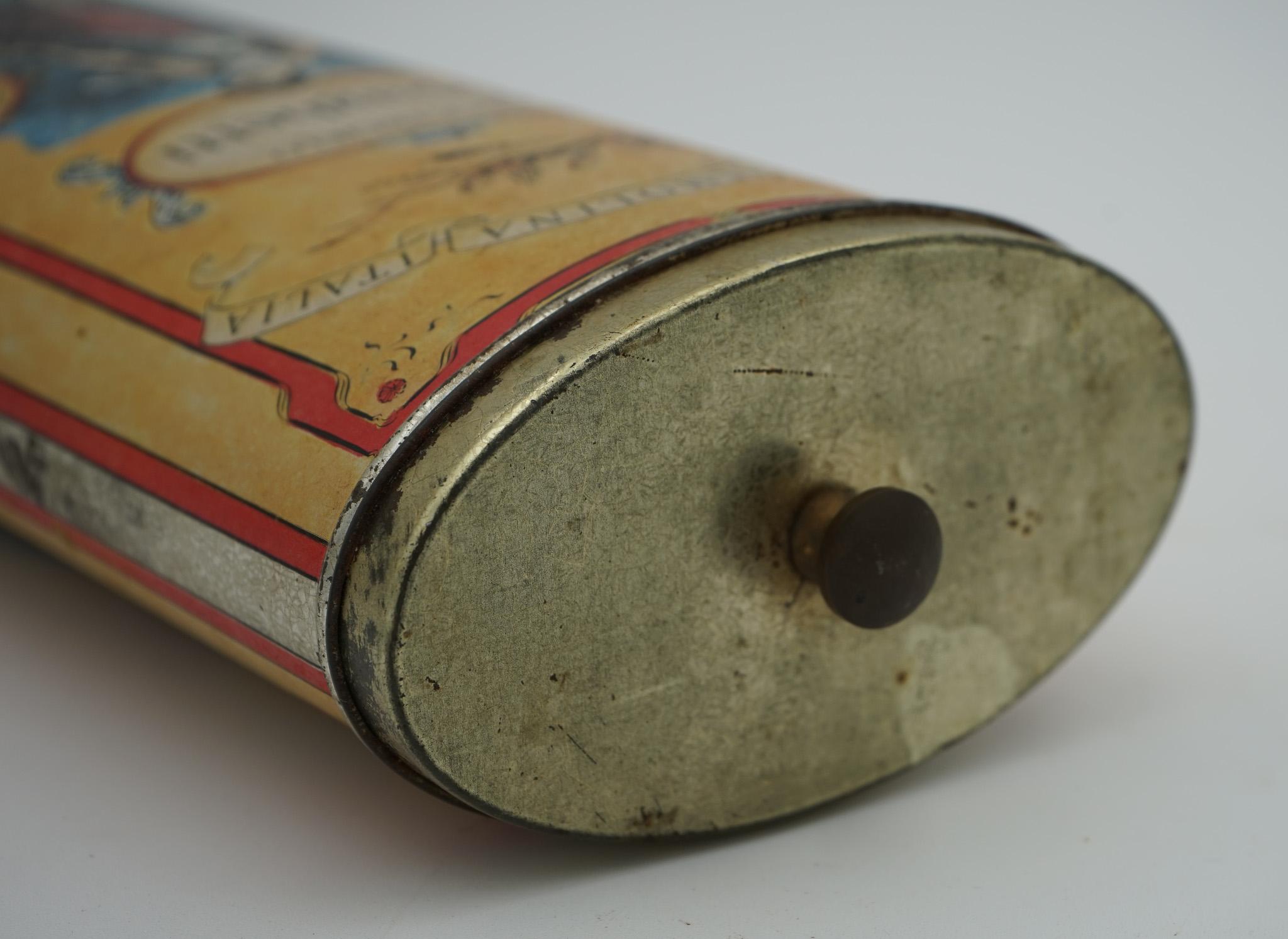 VINTAGE LUCE DECIELO ITLAIAN SPAGHETTI TIN MUY DECORATiVE Británico en venta