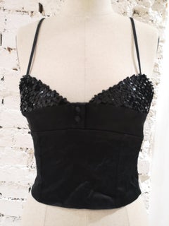 Vintage Luci black with sequins corset