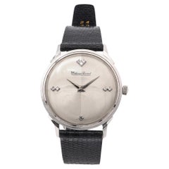 Vintage Lucien Piccard 14k White Gold Men's Watch