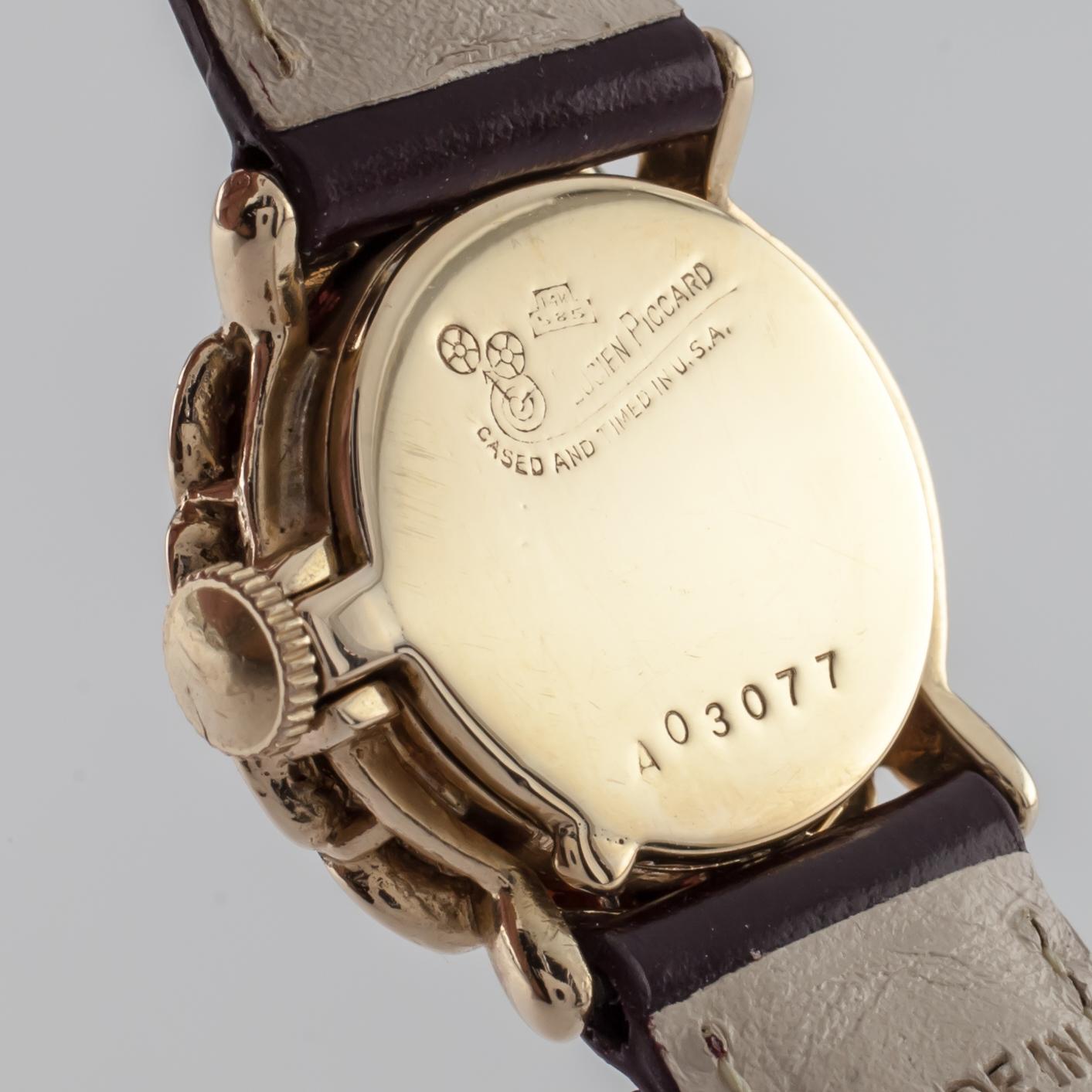 lucien piccard 14k gold watch value