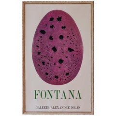 Vintage Lucio Fontana Exhibition Poster