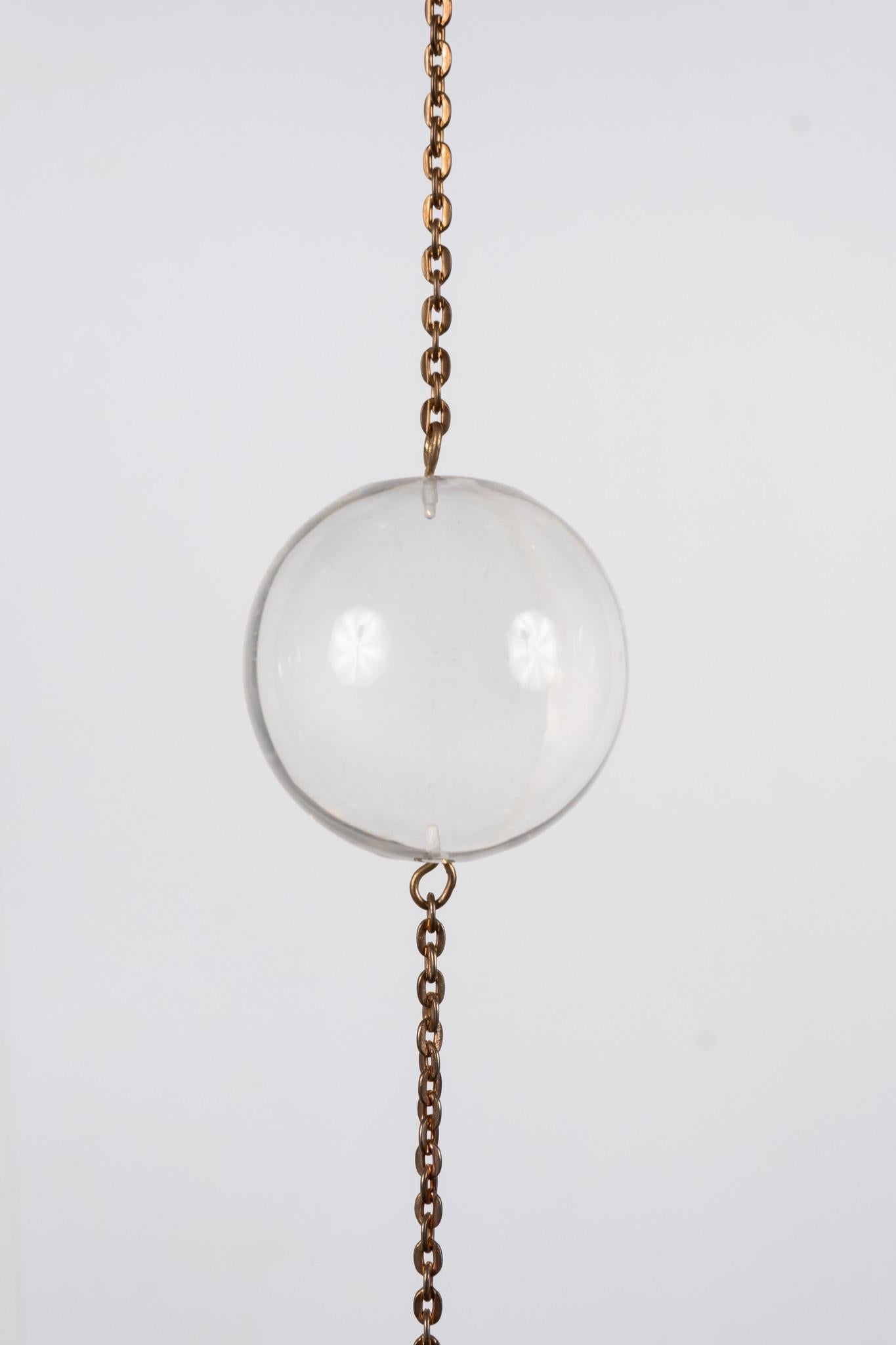 Vintage Lucite and Brass Chain Panel 4