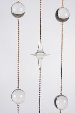 Vintage Lucite und Messing Kette Panel