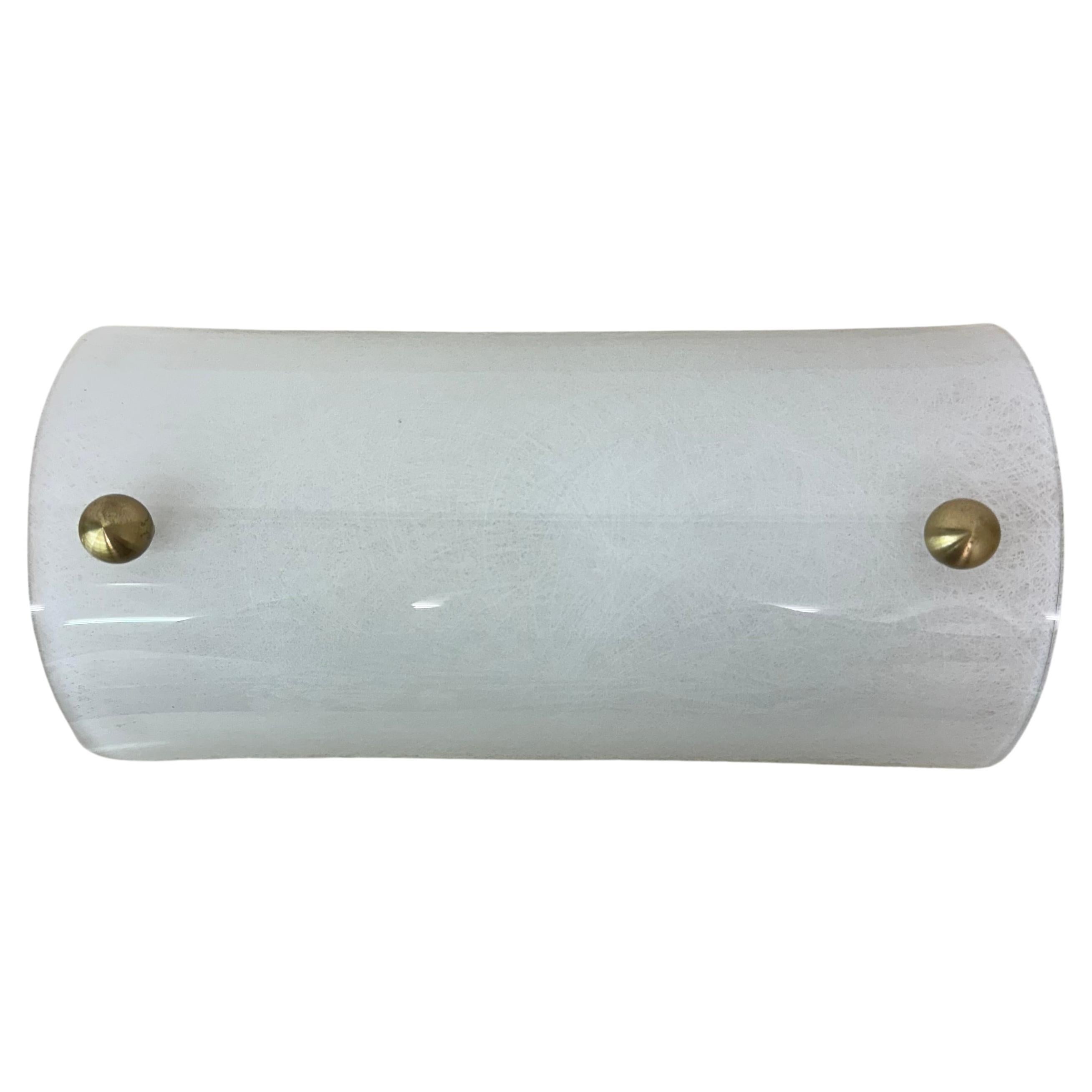 Vintage lucite and brass wall lamp , 1970s