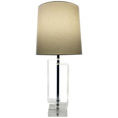 Vintage Lucite and Chrome Table Lamp