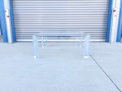 Vintage Lucite and Glass Coffee Table by Les Prismatiques