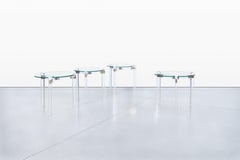 Vintage Lucite and Nickle Side Tables by Charles Hollis Jones