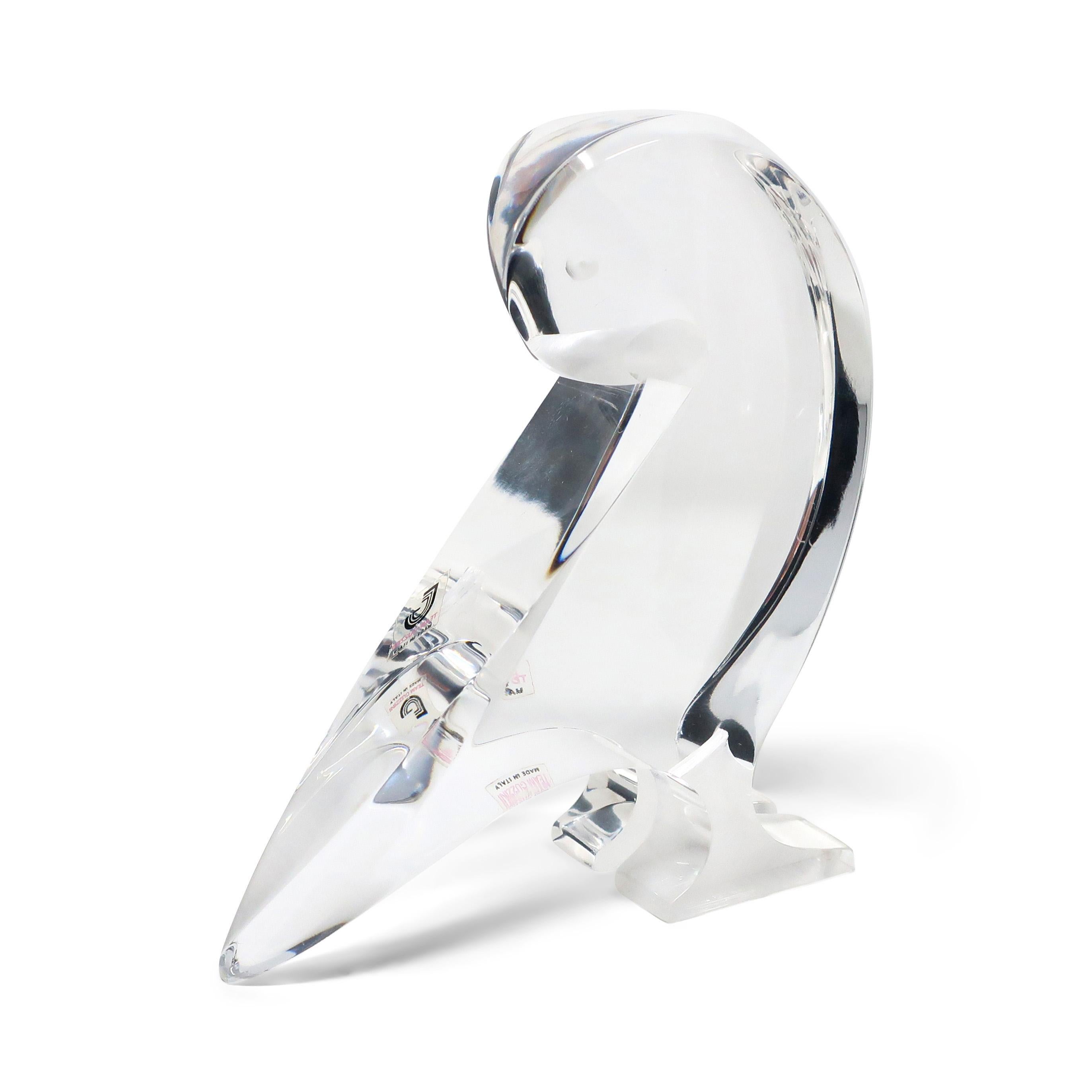 Postmoderno Uccello scultura vintage in lucite del Team Guzzini in vendita