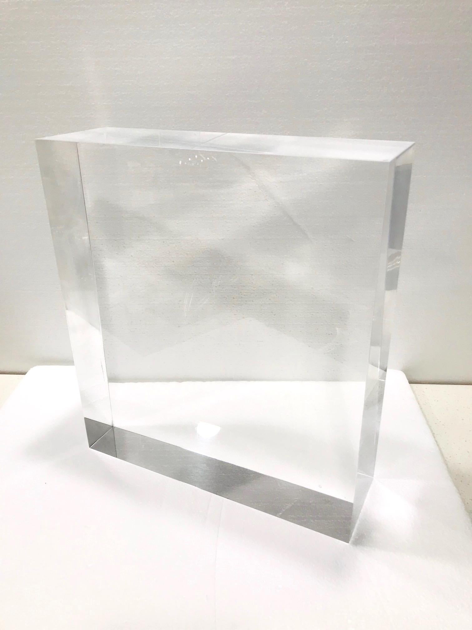 Vintage Lucite Block Pedestal Base Riser for Sculptures, c. 1970's 3