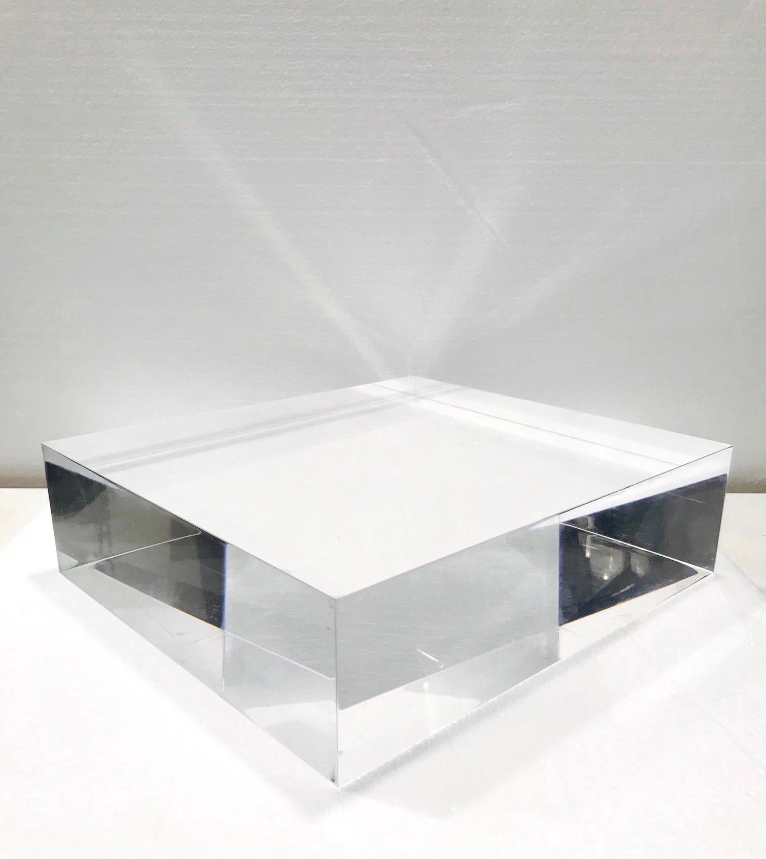 Vintage Lucite Block Pedestal Base Riser for Sculptures, c. 1970's 4