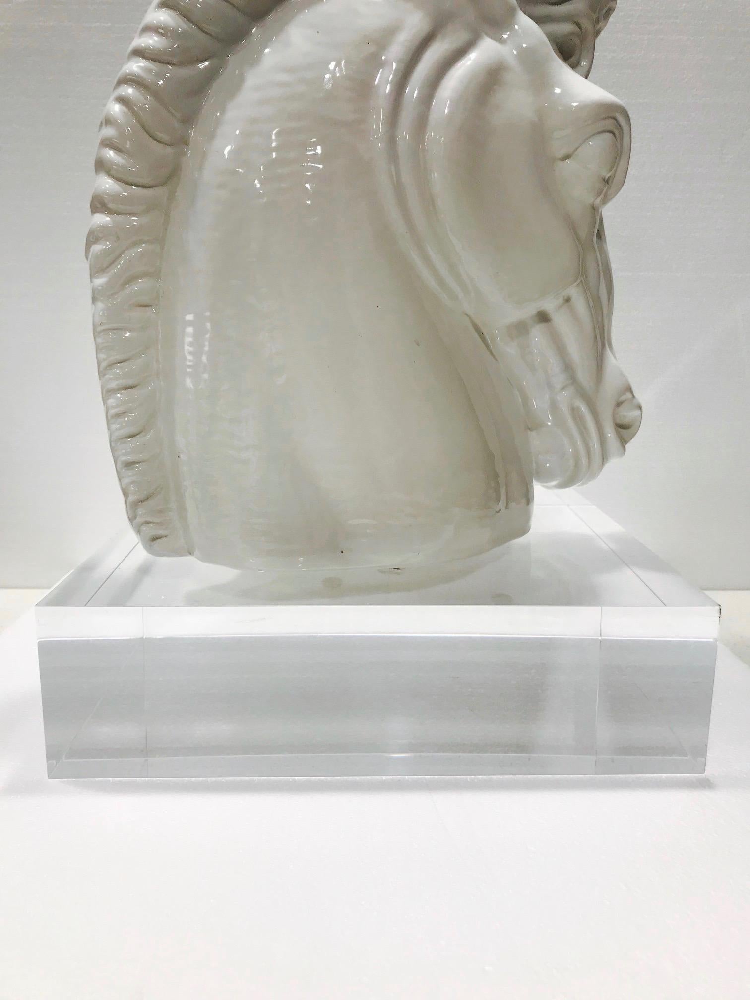 Mid-Century Modern Vintage Lucite Block Pedestal Base Riser for Sculptures, c. 1970's