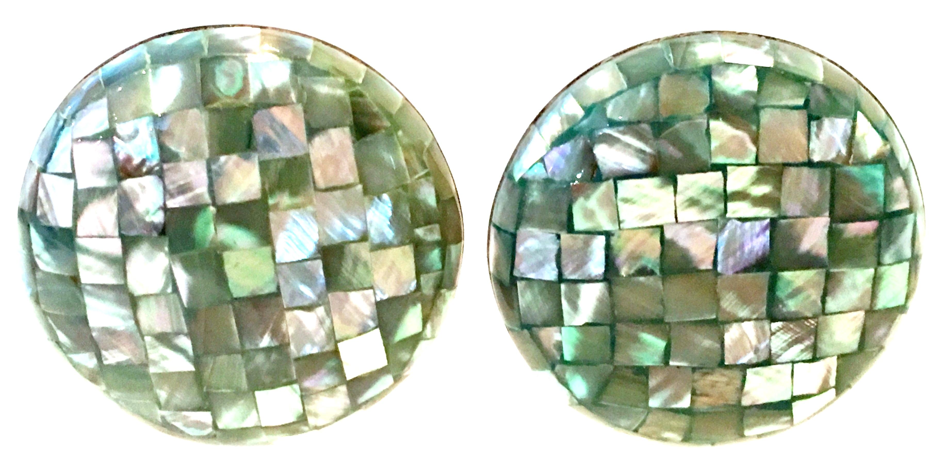 vintage abalone earrings