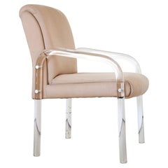 Vintage Lucite Chair by Leon Frost for Lion in Frost, for Custom Reupholstery