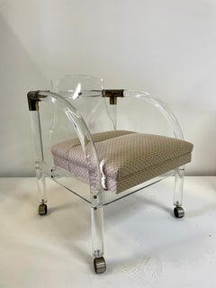 Vintage Lucite Chair on Casters