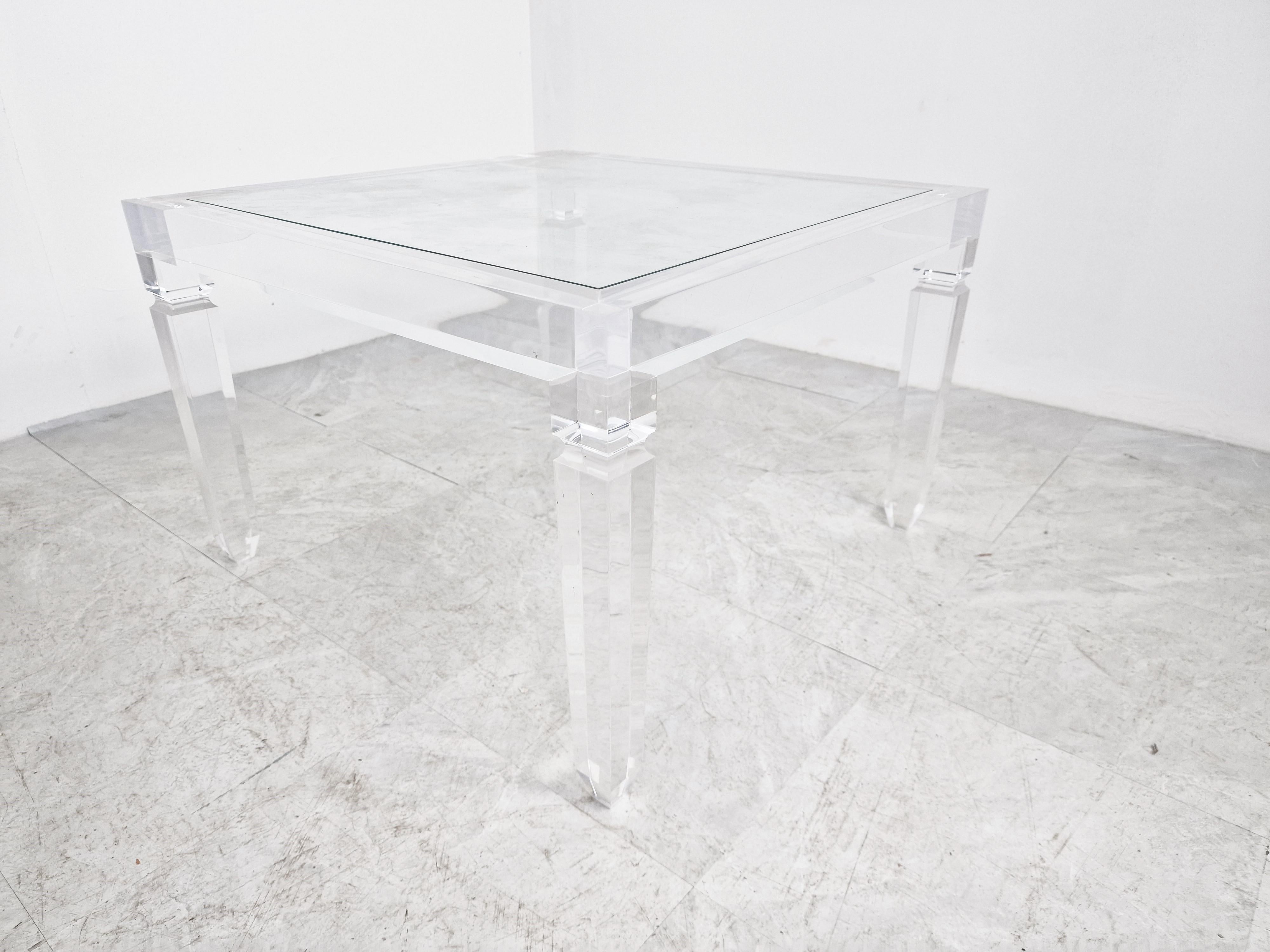 Italian Vintage Lucite Coffee Table, 1990s For Sale