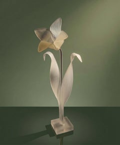 Scultura di fiori in lucite vintage