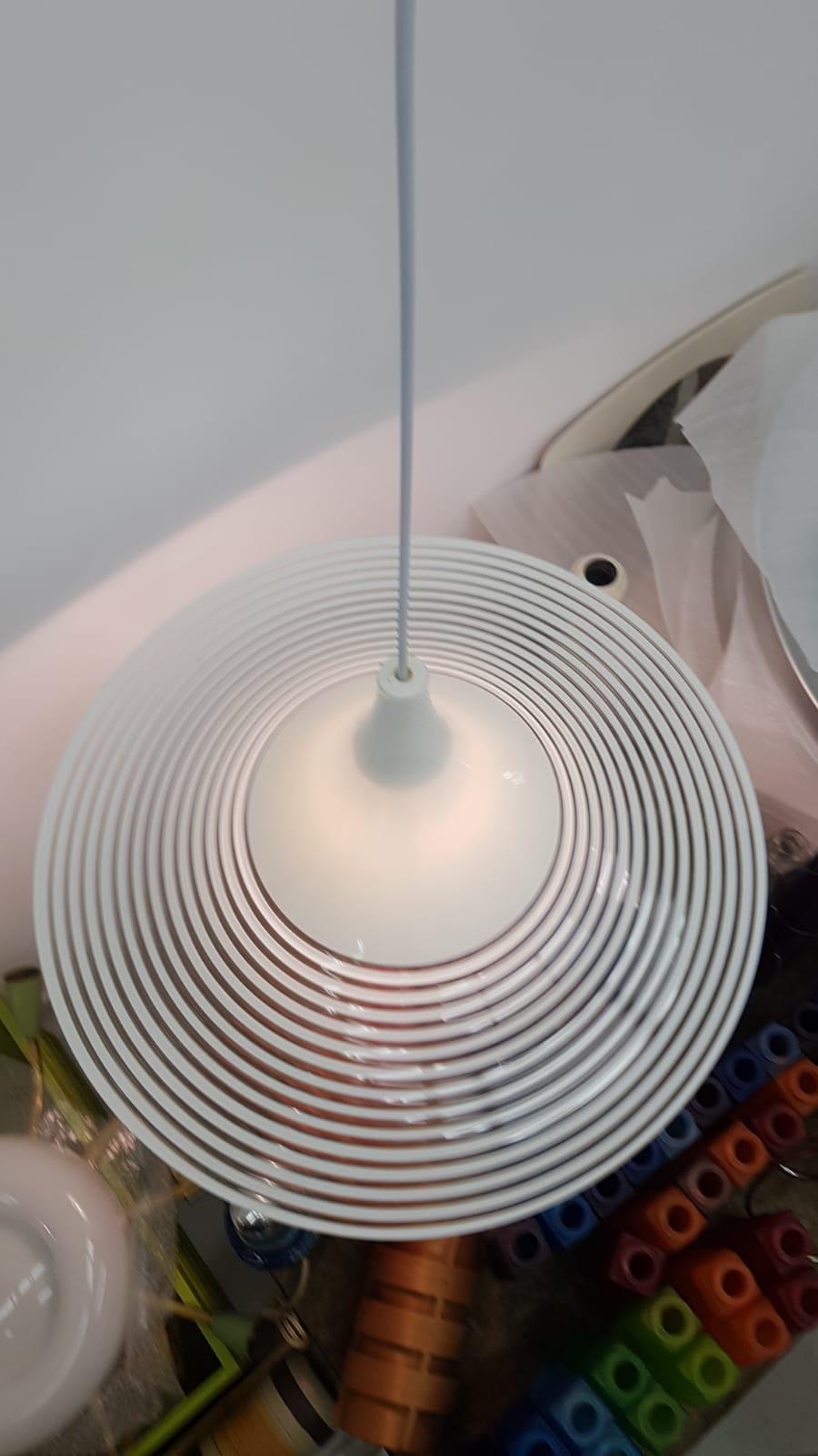 Vintage lucite hanging lamp by Meblo Guzzini , 1980’s In Good Condition For Sale In Delft, NL