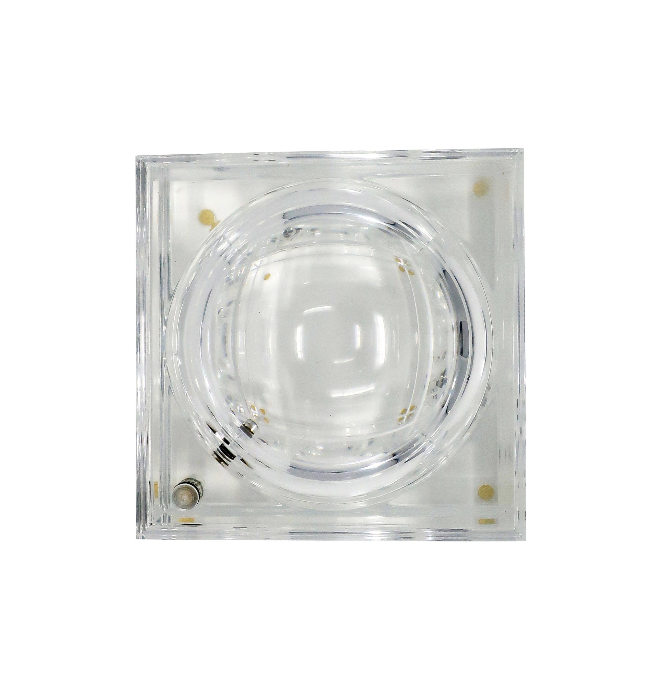 Vintage Lucite Ice Bucket by Alessandro Albrizzi For Sale 1