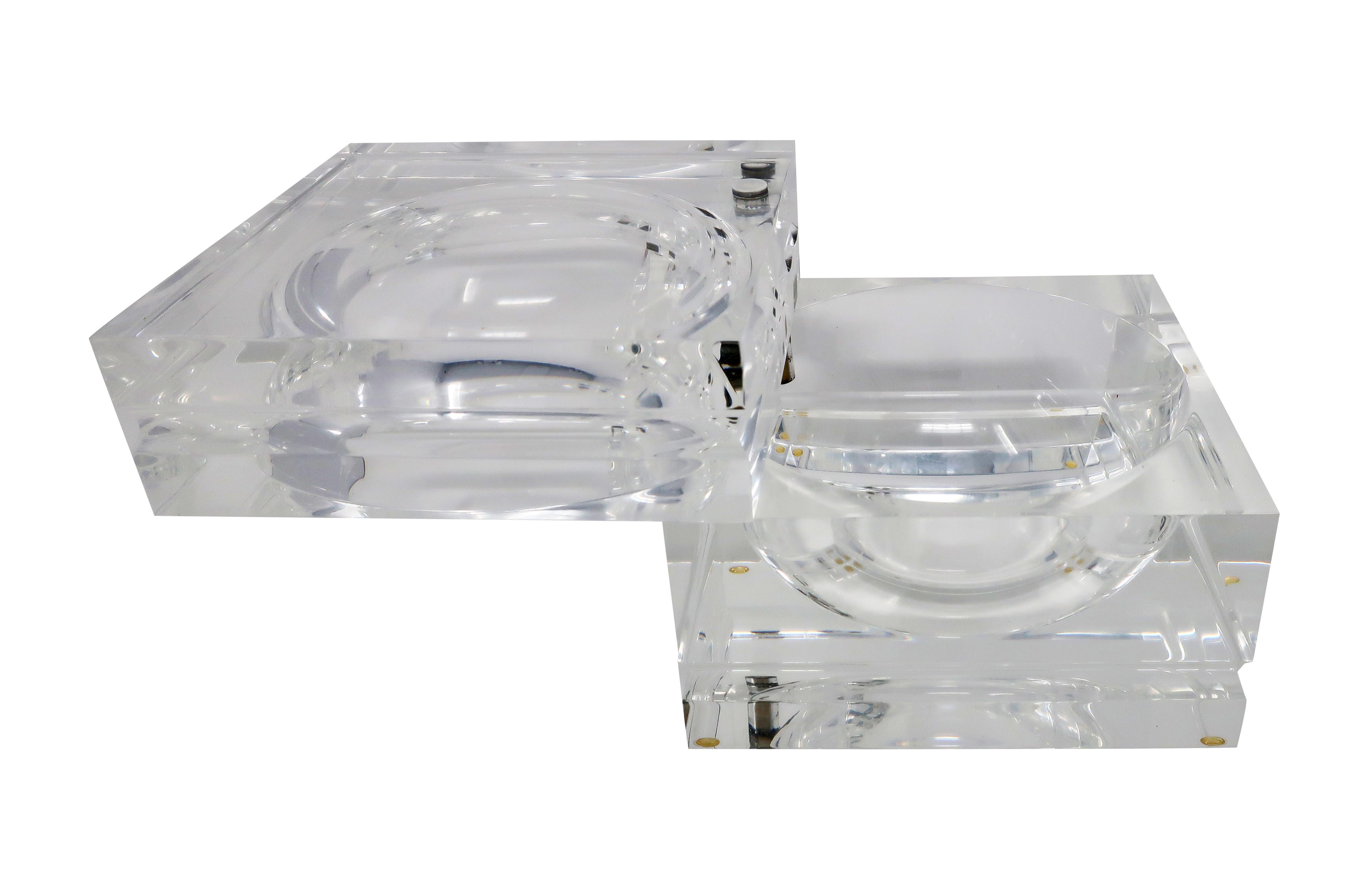 Vintage Lucite Ice Bucket by Alessandro Albrizzi For Sale 3