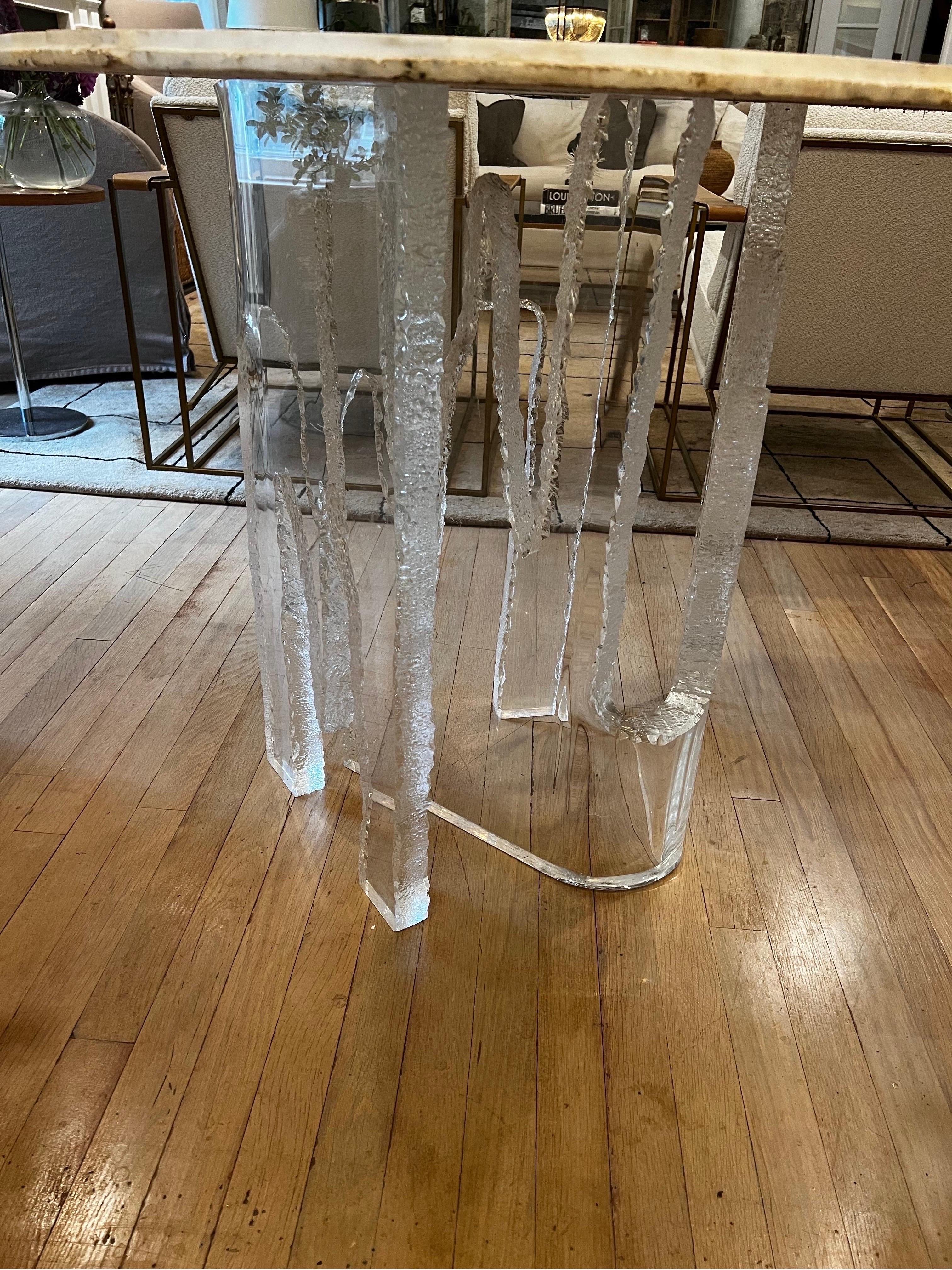 Bases de mesa de comedor/centro Vintage Lucite 