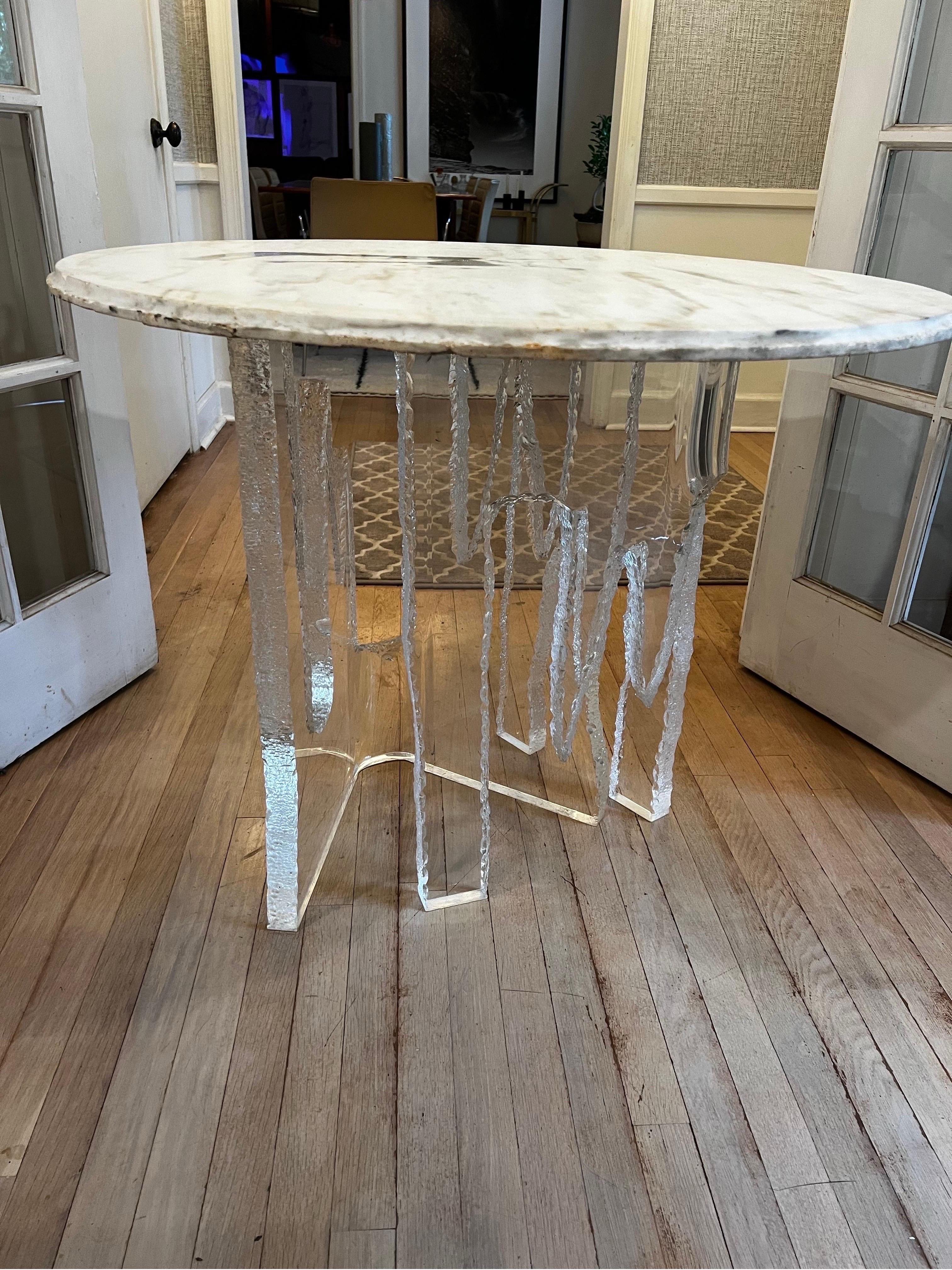 Bases de mesa de comedor/centro Vintage Lucite 